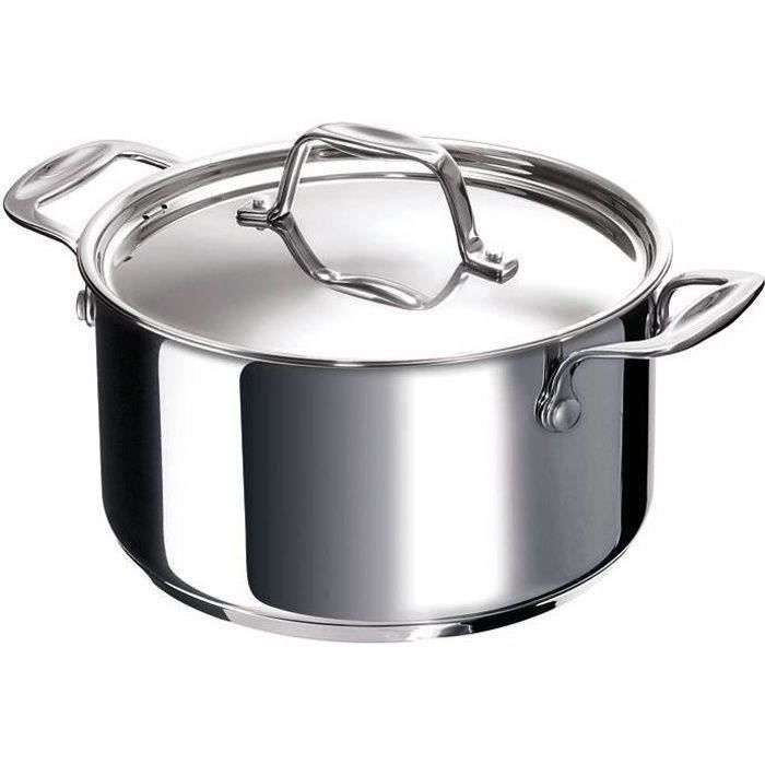 Faitout Chef en inox + couvercle - tous feux - D: 18 cm