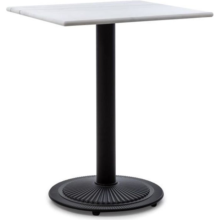 table de bistrot - blumfeldt - style art nouveau - plateau rond marbre blanc - pied rond