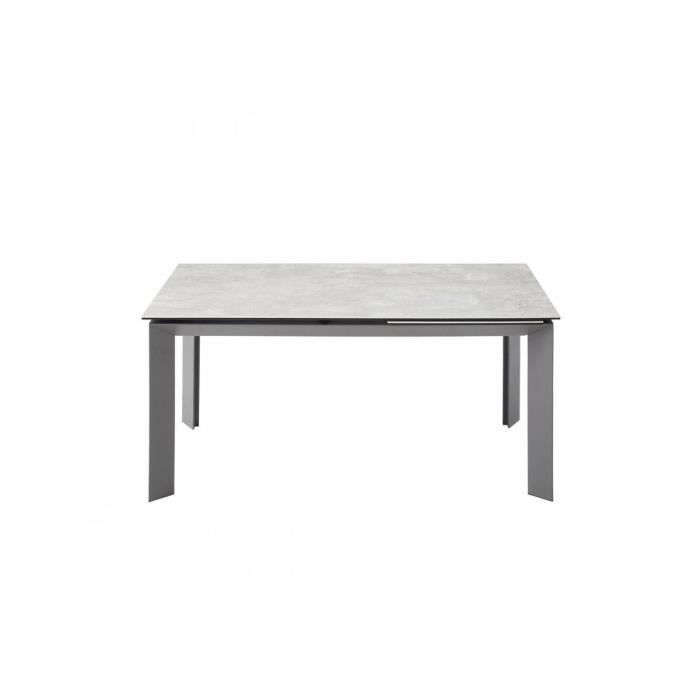 bobochic® table de repas hastings gris  gris   design contemporain produit testé et approuvé 160x90x76