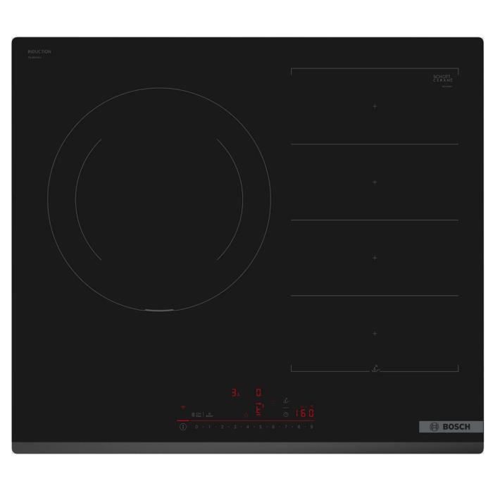 Bosch Table de cuisson induction 60cm 3 feux 7400w noir - PXJ631HC1E