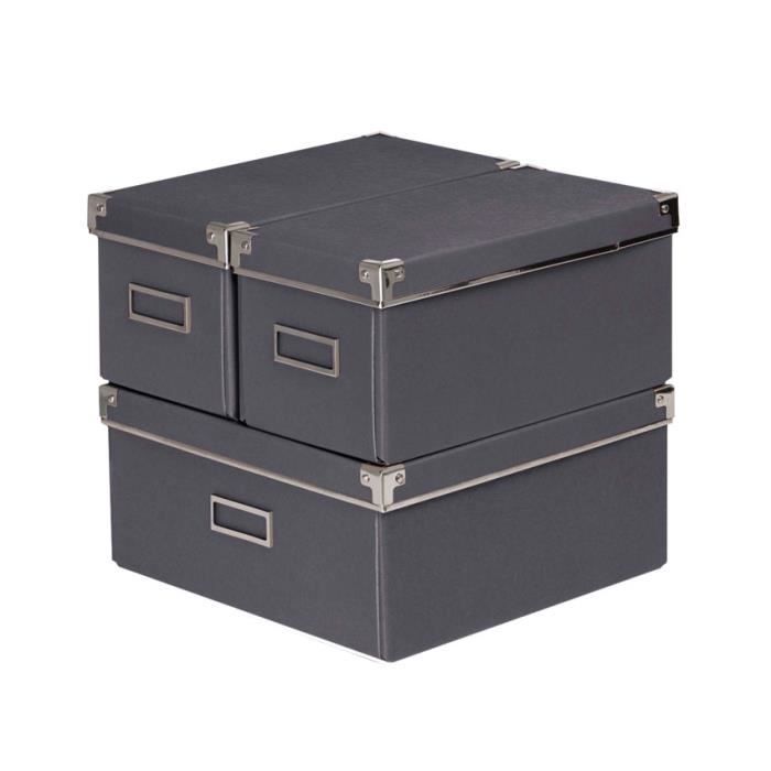 Lot de 3 Boite de rangement en carton 31 x 15 x 15 cm - 31 ...
