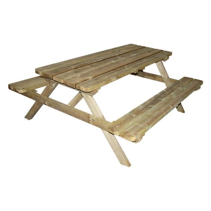 Table De Pique Nique Forestiere Bois 4 6 Places Achat Vente