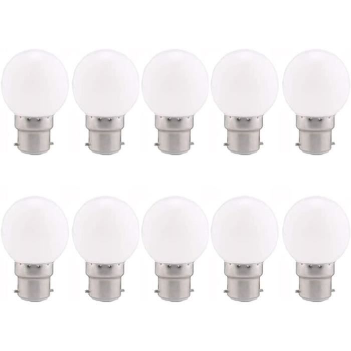 Lot De 10 Ampoules Colorées B22 15W - Culot Baïonnette, 220V, Très Bon état Occasion