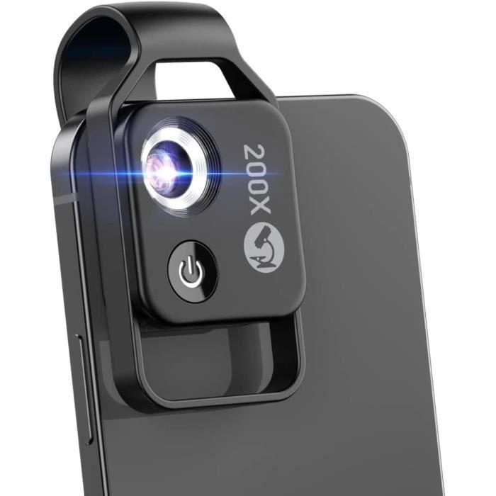 Microscope Portable Pour Enfants 80X-200X Avec LED - Observer Insectes, Plantes, Découverte Scientifique à La Maison Ou Dehors