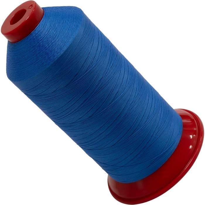 Bobine Fil à Coudre AERZETIX Polyester 4000m - Bleu Pétrole Clair, 120 (40/2) Pour Couture Pro