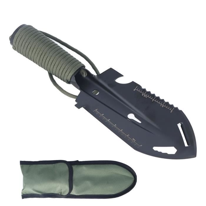 Mini pelle multifonctionnelle avec hache, scie, ciseau et couteau d