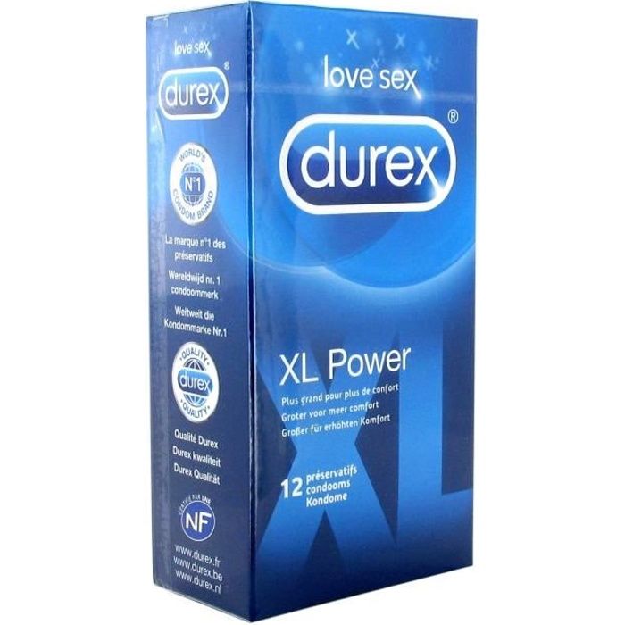 Préservatifs Durex XL Power Grande Taille (En vrac économique de 12) Cdiscount Au quotidien