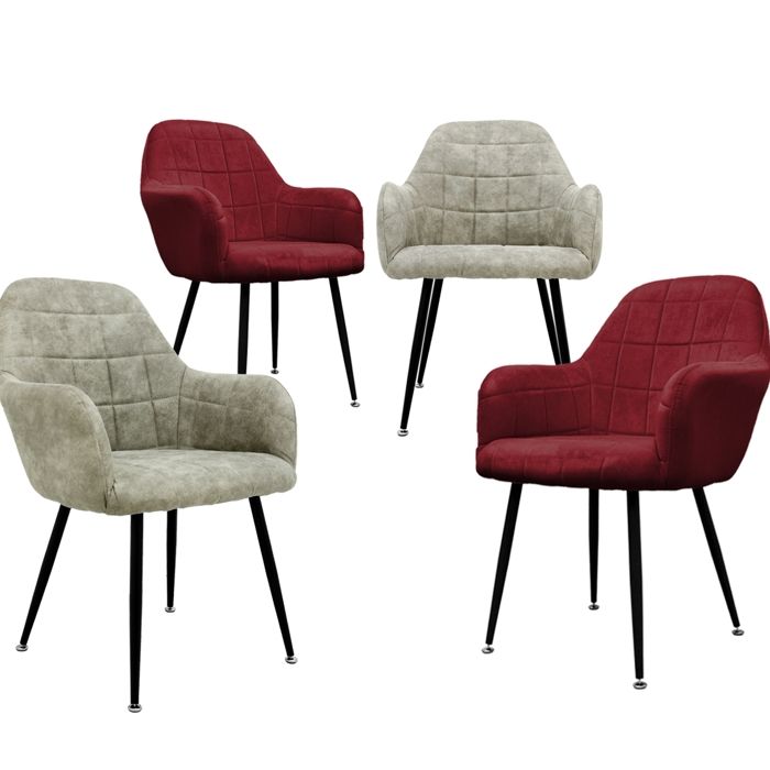Lot De 2 Chaises De Salle à Manger En Cuir Synthétique Et Pieds En Bois Massif 44 X 63 X 106 Cm Tectake 86149757