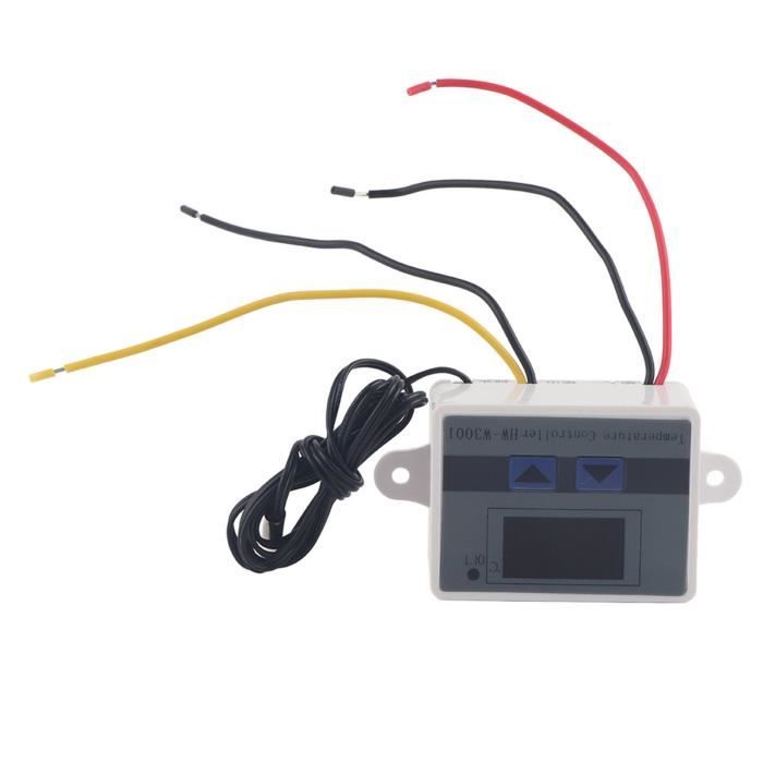 Contrôleur De Température Numérique XH-W3001 - Module Thermostat 12V 10A 120W - Sonde NTC Étanche - Plage -50°C à 110°C - 10