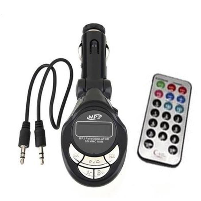 Transmetteur FM Lecteur MP3 pour voiture - ELENXS - 2 Go - Noir - 11\