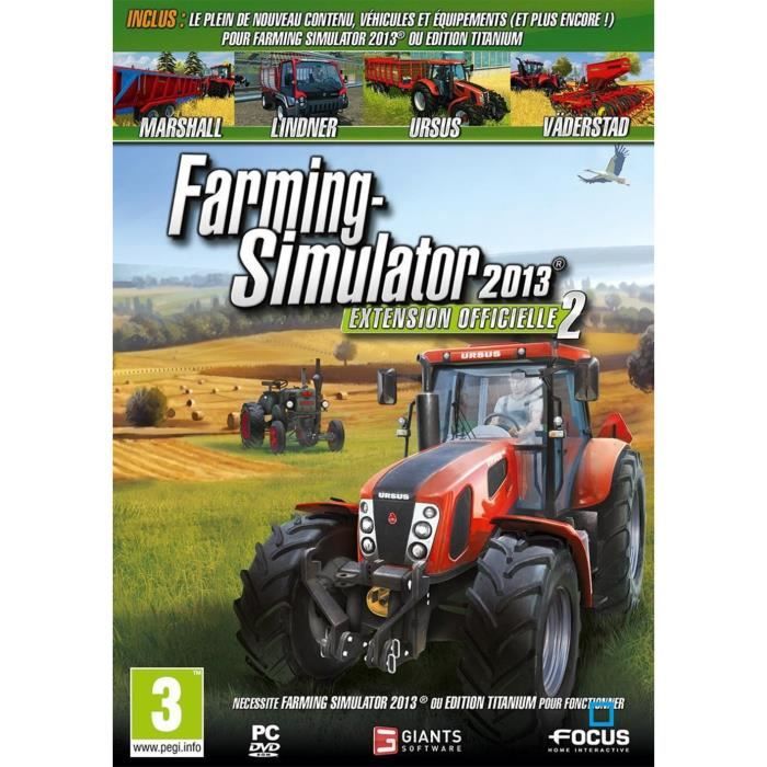 Extension De Jeu - Focus Home Interactive - Farming Simulator 2013 - 30 Nouveaux Véhicules - PC - Dvd