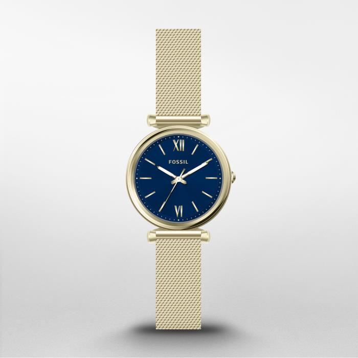 Bracelet acier femme - FOSSIL - Montre femme Fossil Carlie Mini acier doré  - Couleur de la matière:Jaune , - Achat/vente montre - Cdiscount