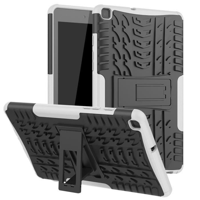 Pour SM-T290 Samsung Galaxy Tab A 8.0 2019 Coque Tablette Protection, PC &  Silicone Bumper Arrière Etui avec Support Blanc - Cdiscount Informatique