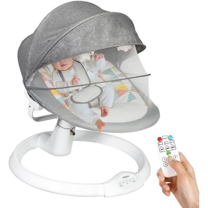 Goplus Transat Bebe Electrique Avec 5 Amplitudes De Vibrations Et Musique Fonction De Minuterie Et Telecommande Pour Bebes 0 12 Mois Cdiscount Puericulture Eveil Bebe
