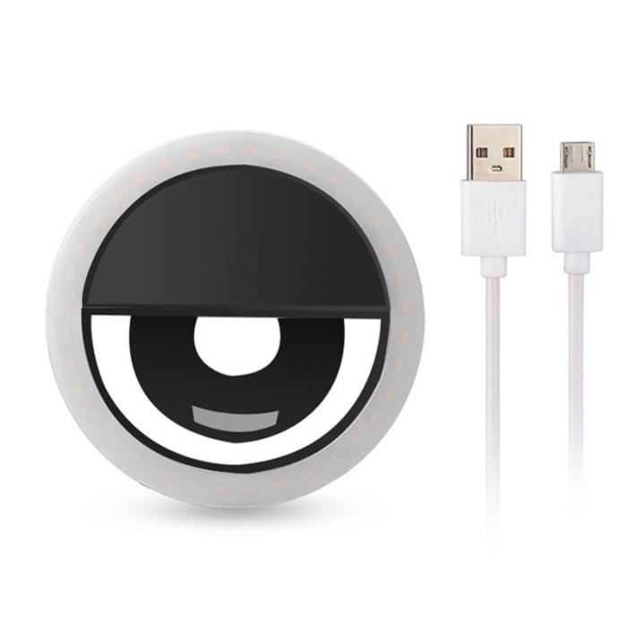 Lampe Selfie LED Magnétique Pliable - 5 Niveaux De Luminosité, Miroir Intégré, Rechargeable USB-C, Pour Téléphone Et Streaming - 4