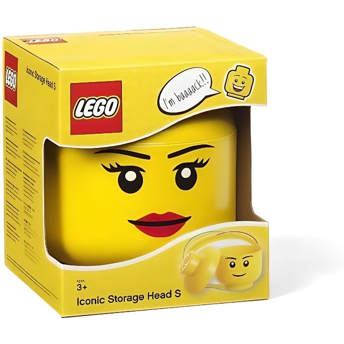 Lego Boîte de rangement Grise, 11,3 × 15,8 × 31,6 cm