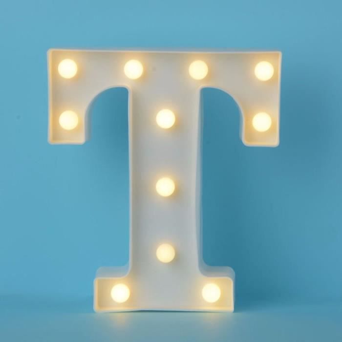LED Lampe décorative Lumière LED Lettres et Chiffres Illuminé Blanc pour Anniversaire De Mariage De Noce Tenture Murale Décor 1