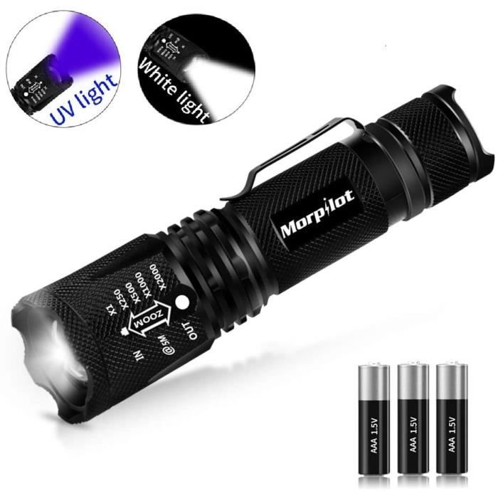 1 LAMPE TORCHE 2 LEDS EXTRA PLATE AIMANTEE 12.5 CM BRICOLAGE 