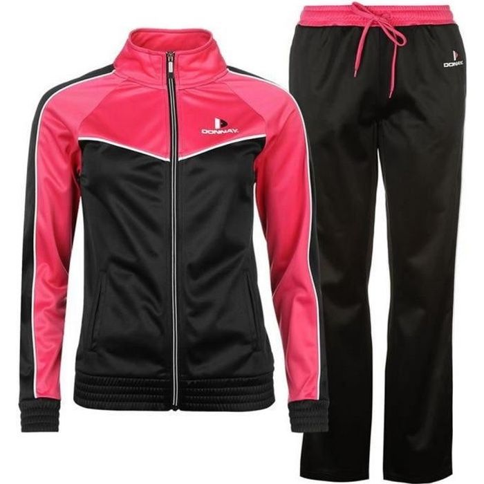 Jogging Donnay Femme Noir et Rose