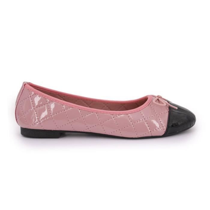 Ballerine matelassee MANOUKIAN Danae Rose clair Femme