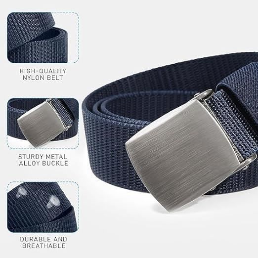 Ceinture Enfant Nylon Ajustable Sans Trous - Ceinture Élastique Garçons Filles 3-14 Ans, Confortable Et Robuste