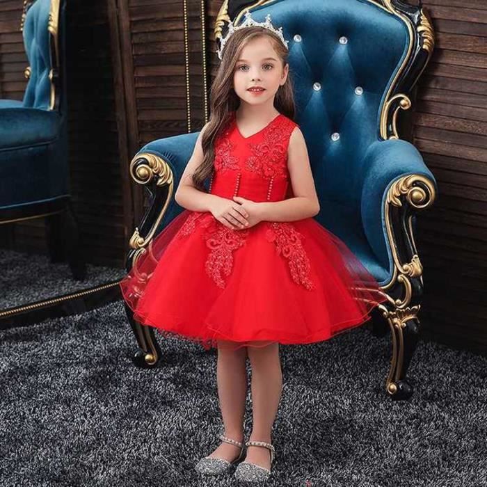 robe rouge fillette