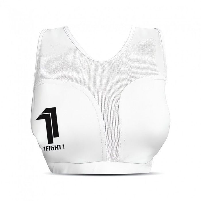 1FIGHT1, Protège poitrine et brassière en coton femme PAI, blanc - Sport