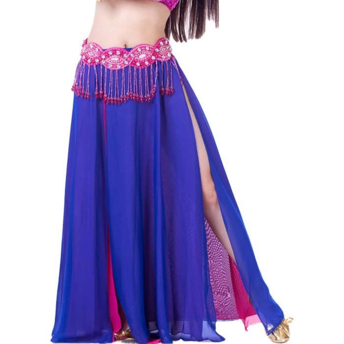 Foulard Mousseline Femme Foulard Danse Ventre Mousseline Avec Pièces - Ceinture Danse Orientale 3 Couches Noir - Costume Spectacle Foulard Mousseline De Soie