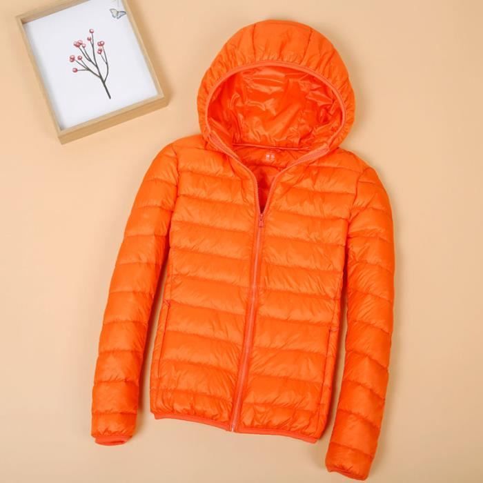 Doudoune Brillante Courte à Capuche Pour Homme Et Femme - Veste Matelassée Hiver Duvet Canard Blanc