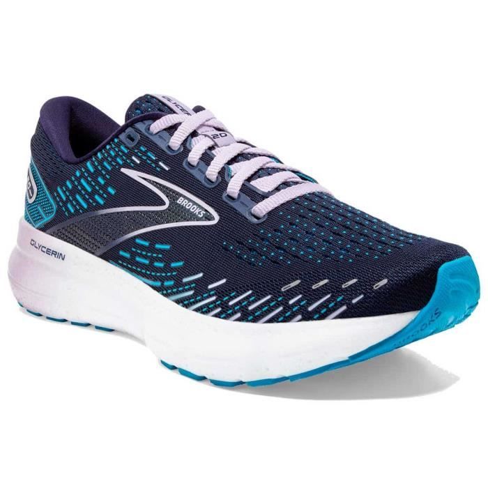 Chaussures de course BROOKS Glycerin 20 W 449 Amortisseur neutral Confort extreme Bleu Cdiscount Sport