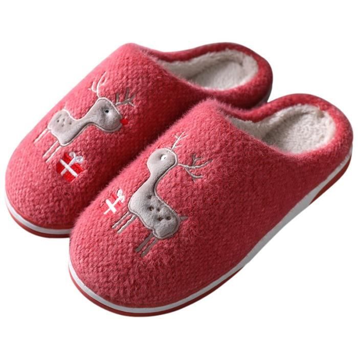 Chaussons,chaussures En Velours épais Pour Femmes, Pantoufles D'hiver