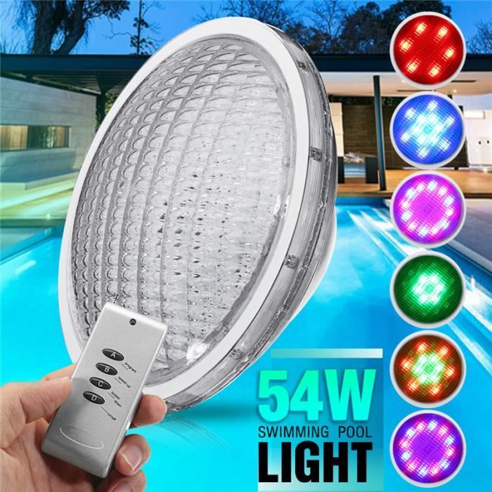 Neufu Led Rgb Projecteur Lampe Ampoule Piscine Murale 54w 4550lm Telecommande Achat Vente Projecteur Lampe Neufu Led Rgb Projecteur Cdiscount