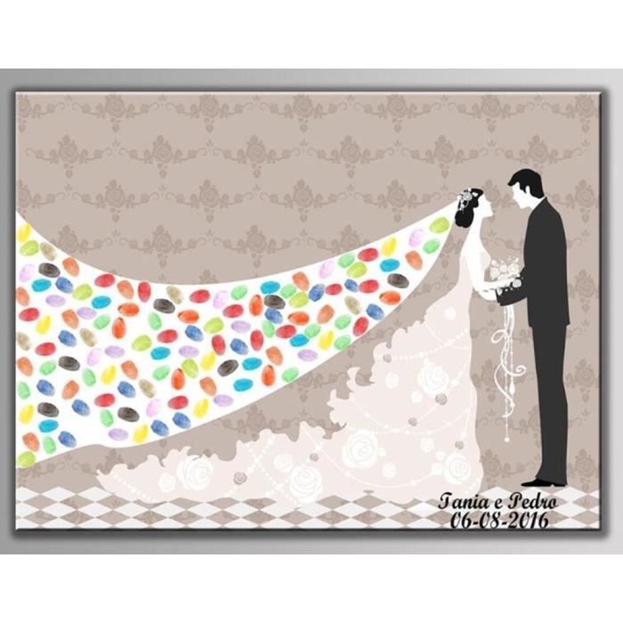 Tableau A Empreintes Pour Les Mariages Anniversaires Baptemes Deux Cartouches Colorees Offertes 30x40 Cm Achat Vente Toile Tableau A Empreintes Pour L Cdiscount