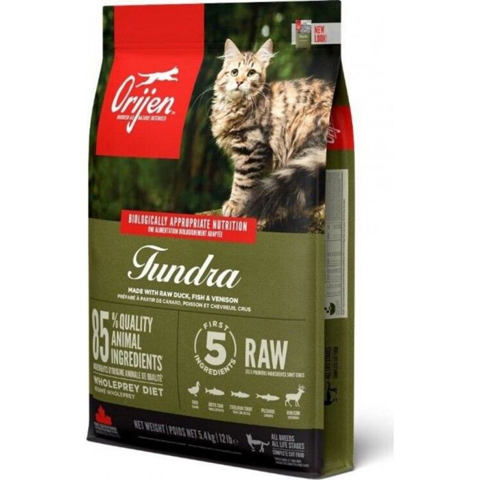 Croquettes Tundra pour Chat - ORIJEN - Régime Complet à Base de Viandes Entières - 1 8Kg Croquettes Tundra pour Chat - ORIJEN - Régime Complet à Base de Viandes Entières - 1 8Kg