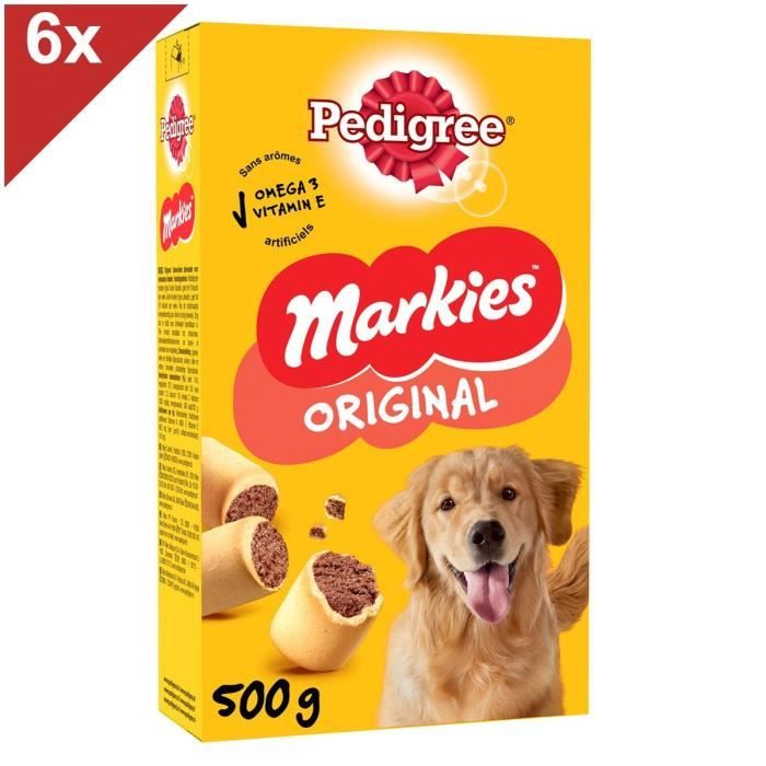 PEDIGREE Markies Biscuits fourrés pour chien 6x500g