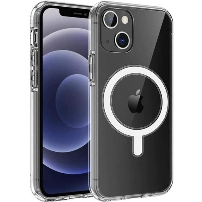 Coque pour iPhone 13 (6,1) - Silicone Transparent avec Cercle magnétique  intégré Phonillico® - Cdiscount Téléphonie