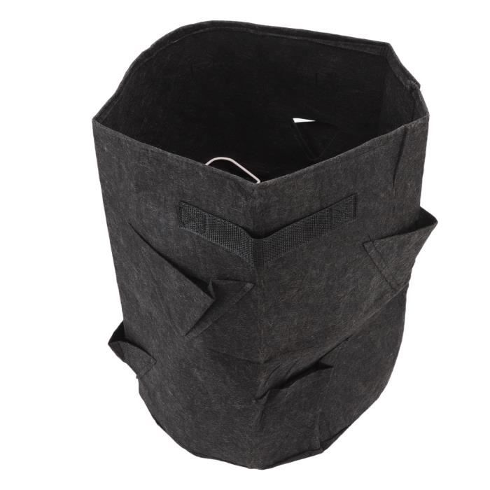 Lot De 3 Sacs De Culture Géotextile DEANKEJI - 14 Litres Chacun - Avec Poignées - Pour Plantes, Légumes, Fleurs Sur Balcon, Terrasse