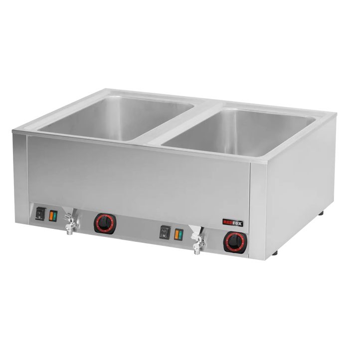 Bain-Marie Électrique Professionnel GN 1/1 Avec Robinet De Vidange - 1200W Acier Inoxydable - Thermostat Réglable