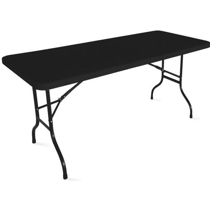 Table de réception 180 cm noire avec pieds pliants - Cdiscount Jardin