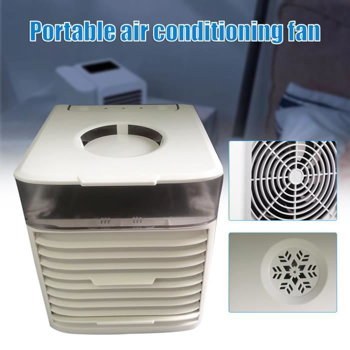 Ventilateur de climatiseur portable 3 vitesses réglable USB charge mini ventilateur refroidisseur pour voiture bureau chambre
