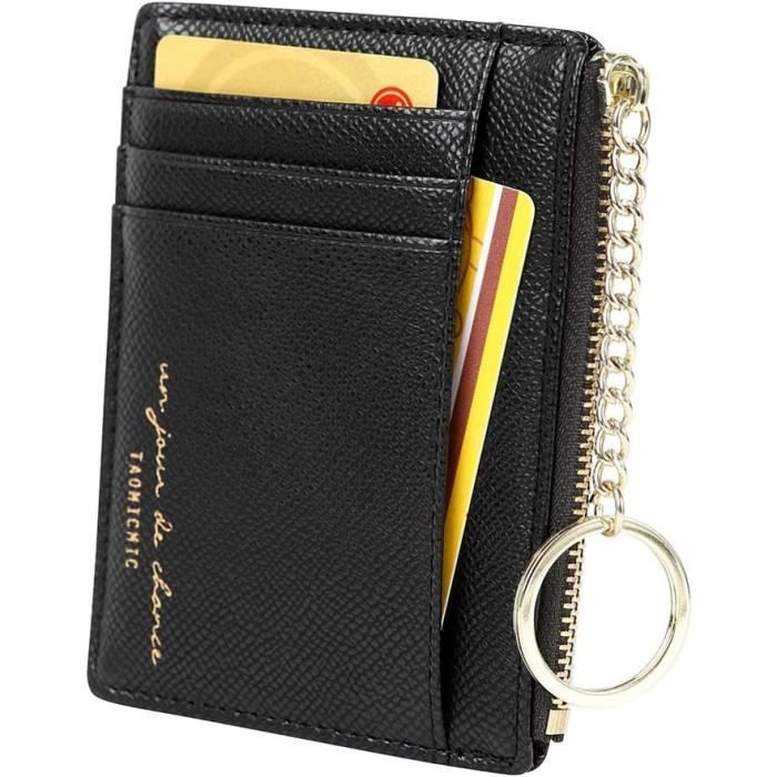Porte-cartes RFID en cuir véritable pour hommes,porte-cartes de crédit