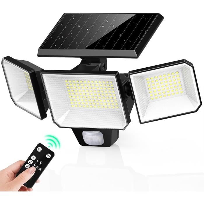 Projecteur Solaire Extérieur 229 LED Avec Détecteur De Mouvement - IP65, Télécommande, 270° - 9
