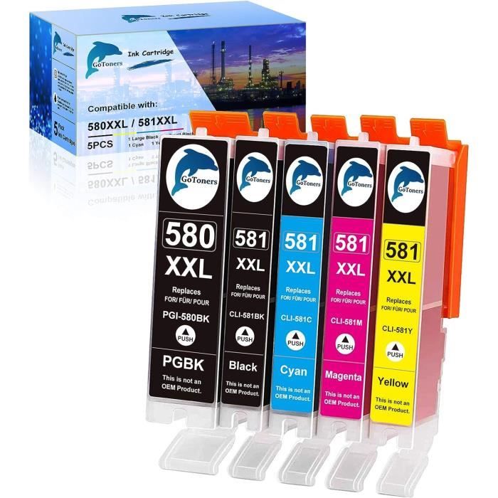 Hepta Print 5 Cartucce Compatibili Con Canon PGI-580 CLI-581 XXL Cartucce Per Canon Pixma TR8550 TS705 TS6150 TS6250 TS6350 TS6351 TR7500 TR7550 TR8500 TS9550 TS8350 TS8351 TS8351 TS8351 TS8 TS8351 - Foto 9