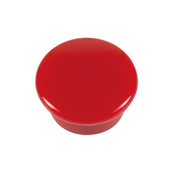 10 Aimants Ronds 10 Mm – Rouge – Pack Legamaster – Pour Tableau Magnétique, Frigo, Bureau - 10
