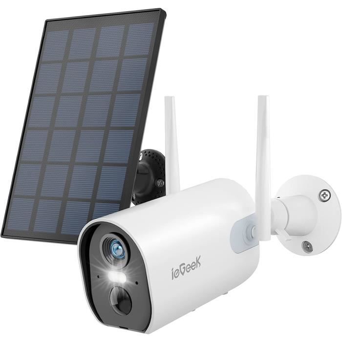 IeGeek 2K 3MP Camera Surveillance WiFi Exterieure sans Fil, 15m Vision  Nocturne en Couleur Camera Solaire avec Panneau Solaire, 73 - Cdiscount  Bricolage