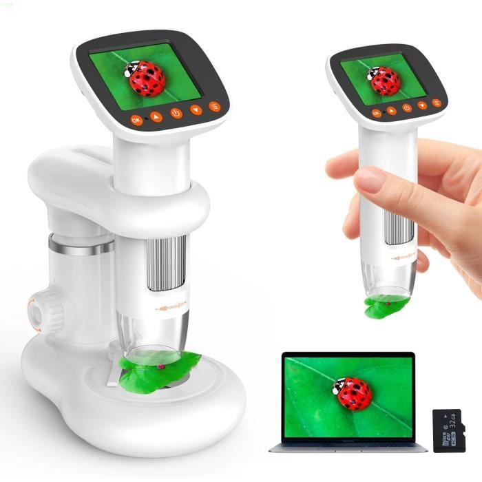 Microscope Enfant Avec écran Externe 1000x - Jeu éducatif Neuf - Idéal 3-11 Ans