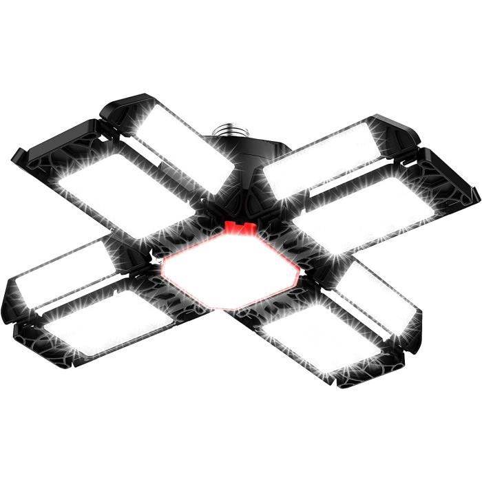 Lot De 2 Lampes LED Atelier Rafow 200W, 20000LM, 6500K, Réglables Pour Garage