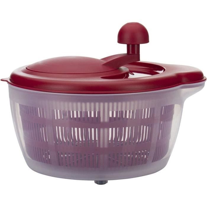 Essoreuse à Salade Pro Home 2,7L - Saladier 3 En 1 Sans BPA - Manivelle 3D Facile