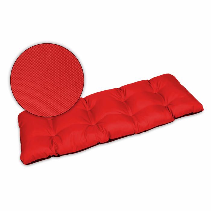 Coussin pour Banc de Jardin - SuperKissen24. - Intérieur/Extérieur - Imperméable - 140x50 cm - Rouge