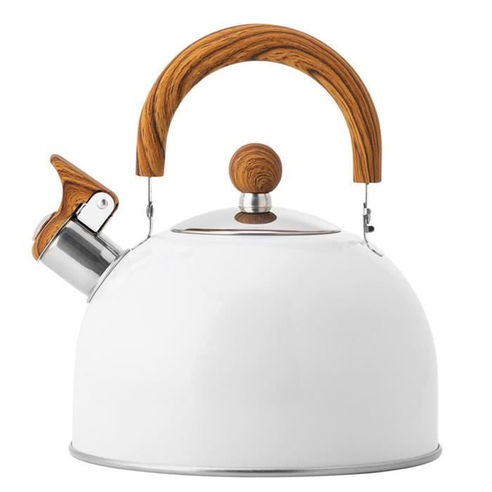 Bouilloire à Sifflet Inox 4L Ou 5L - Pour Cuisinière Gaz, Induction, Électrique - Bec Verseur, Poignée Ergonomique